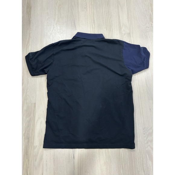 UNIQLO x ENGINEERED GARMENTS Blue Black Colorblock Cotton Blend Polo Medium - Picture 8 of 8